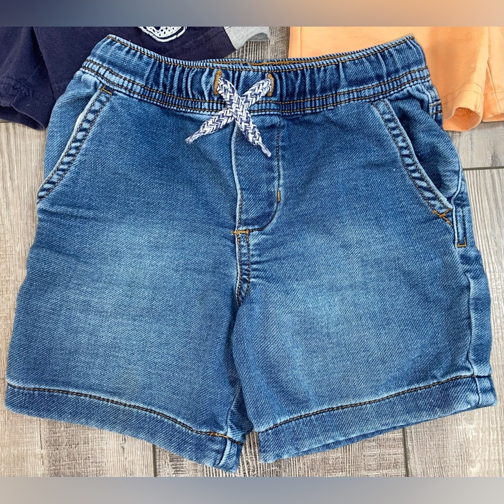 ☀️ Toddler Boys Bundle Cotton Cargo Jean Shorts Lot Cat & Jack Carters Size 3 3T - Picture 2 of 6